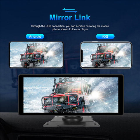 W510-2 6.86-inch HD Display Portable Car Player with AHD Camera Car Reversing Camera Monitor Support Bluetooth, FM