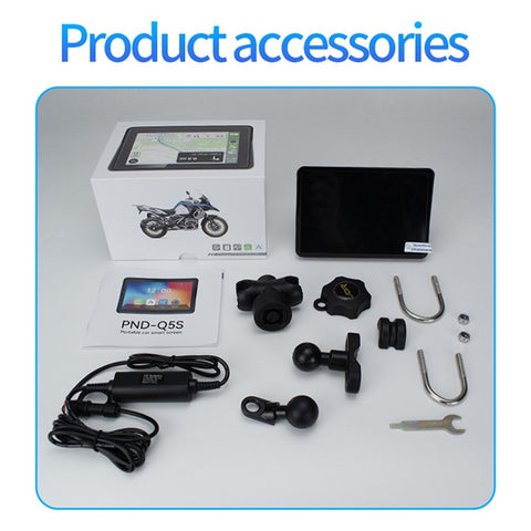 PND-Q5S 5-Inch Display Wireless Car Play Motorcycle GPS Navigator