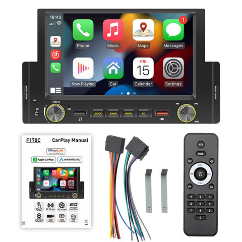 F170C 6-inch Car Play Bluetooth-compatible Car MP5 Player with Dual USB Car FM Radio