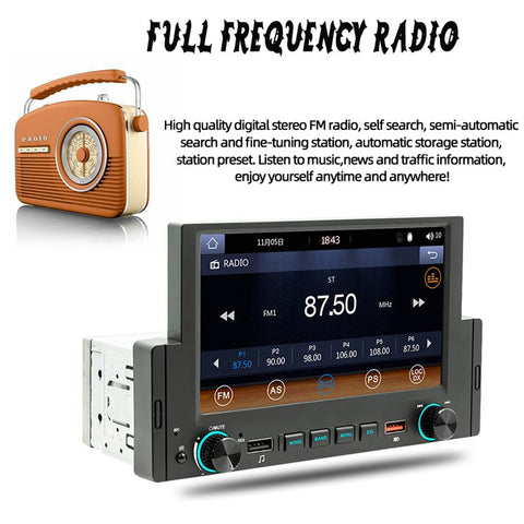 F170C 6-inch Car Play Bluetooth-compatible Car MP5 Player with Dual USB Car FM Radio