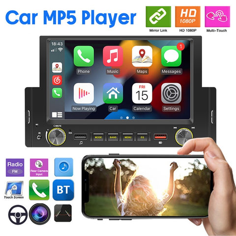 F170C 6-inch Car Play Bluetooth-compatible Car MP5 Player with Dual USB Car FM Radio