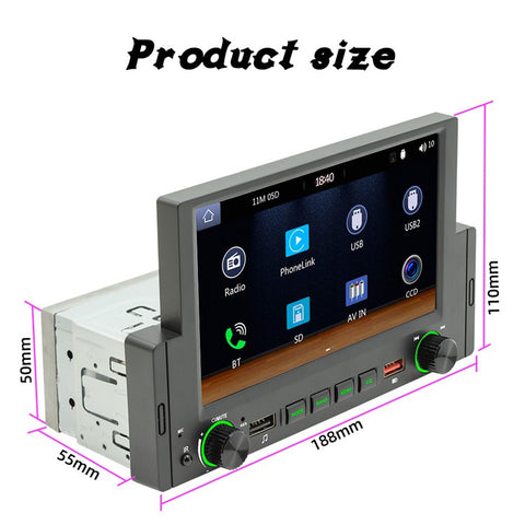 F170C 6-inch Car Play Bluetooth-compatible Car MP5 Player with Dual USB Car FM Radio