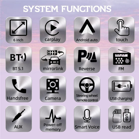 F170C 6-inch Car Play Bluetooth-compatible Car MP5 Player with Dual USB Car FM Radio