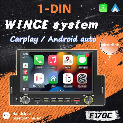 F170C 6-inch Car Play Bluetooth-compatible Car MP5 Player with Dual USB Car FM Radio