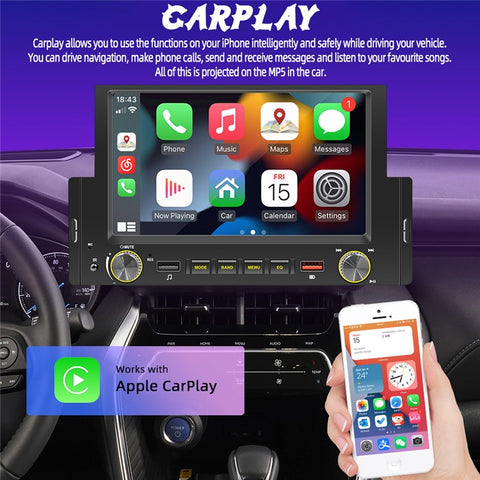 F170C 6-inch Car Play Bluetooth-compatible Car MP5 Player with Dual USB Car FM Radio