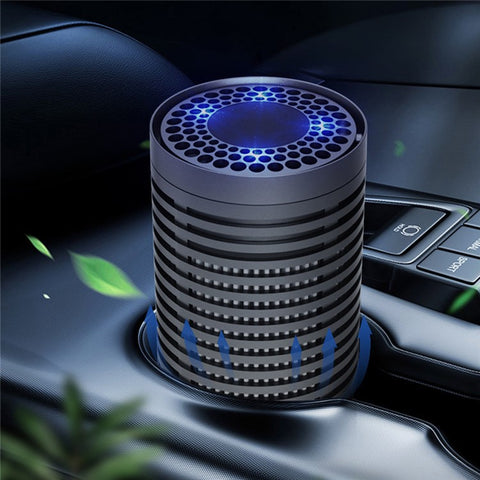 F011 Car HEPA Air Purifier Mini Silent Air Cleaner Built-in Aromatherapy Cotton for Universal Vehicles, Home, Office