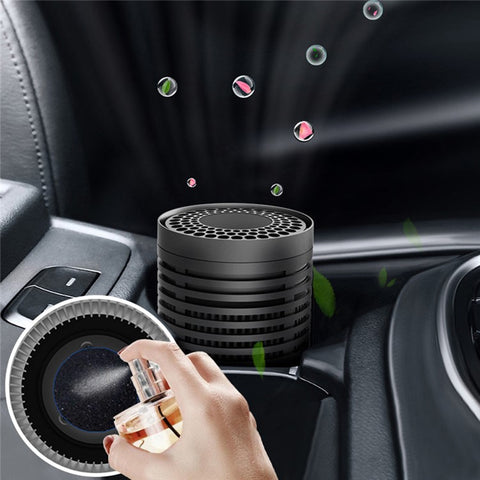 F011 Car HEPA Air Purifier Mini Silent Air Cleaner Built-in Aromatherapy Cotton for Universal Vehicles, Home, Office