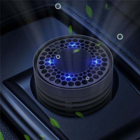 F011 Car HEPA Air Purifier Mini Silent Air Cleaner Built-in Aromatherapy Cotton for Universal Vehicles, Home, Office