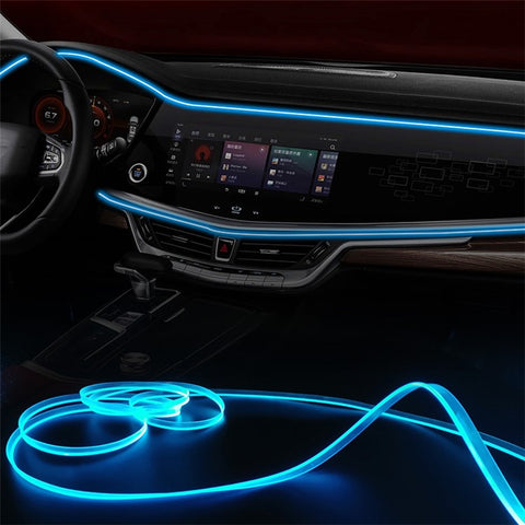 K5U 5m K-Series Car Ambient Lighting Flexible Fiber Optic RGB LED Strip Light Atmosphere Lamp Support APP Control