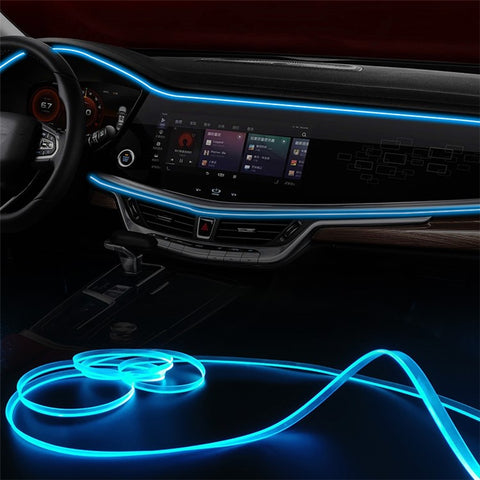 S3U 3m S-Series Fiber Optic Flexible Neon Light Strip Sound-activated Car Interior USB Atmosphere Lamp