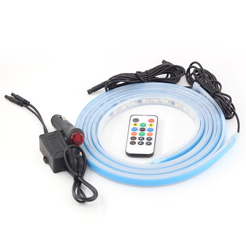 E15 1.5m Cigarette Lighter Cable Door Outside LED Strip Lights Car Colorful Ambient Lights Voice / RC Control Breathing Running Light