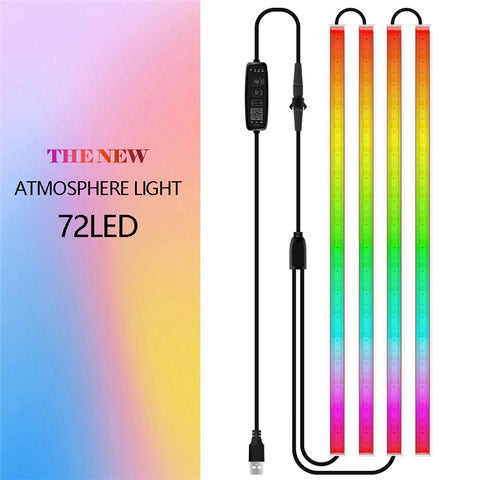 N1U-72 Car Underglow Lights Strip Waterproof Exterior Car Lights with APP Control, 12V 72LEDs Underbody Lights