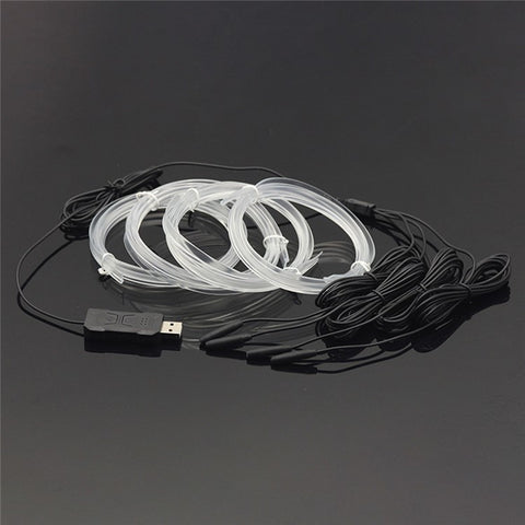 K44U Car Decoration LED Fiber Optic Strip Light Music Sync Ambient Lamp with APP Voice Remote Control