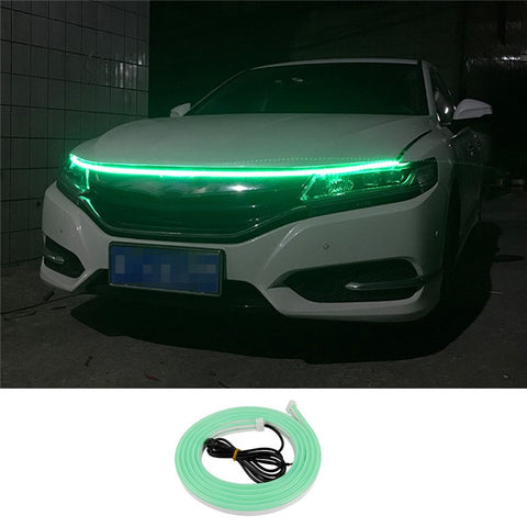 2m Car Hood Decorative DRL Light Strip PVC Silicone Flexible Waterproof Light Strip