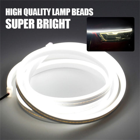 2m Car Hood Decorative DRL Light Strip PVC Silicone Flexible Waterproof Light Strip