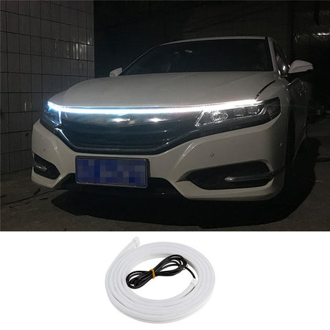 2m Car Hood Decorative DRL Light Strip PVC Silicone Flexible Waterproof Light Strip