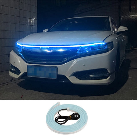 2m Car Hood Decorative DRL Light Strip PVC Silicone Flexible Waterproof Light Strip