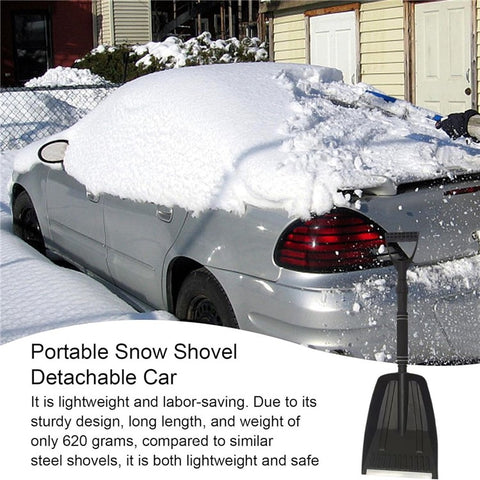 Extendable Detachable Car Snow Shovel Plastic + Aluminum Blade Winter Snow Ice Removal Tool