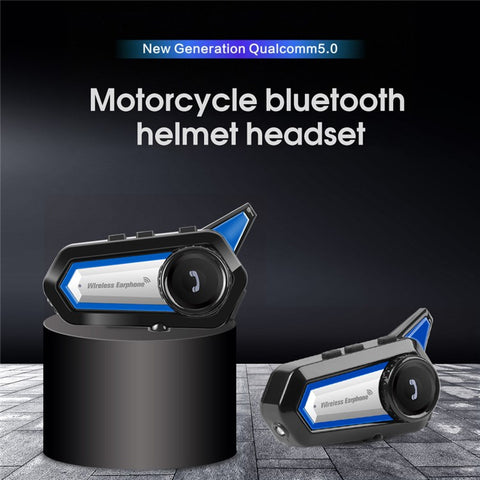 BT31 Motorcycle Helmet Bluetooth-compatible Headset Walkie-Talkie Waterproof Bike Wireless Headset with Microphone