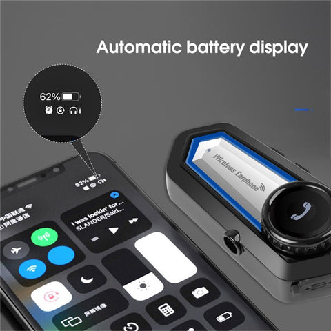 BT31 Motorcycle Helmet Bluetooth-compatible Headset Walkie-Talkie Waterproof Bike Wireless Headset with Microphone