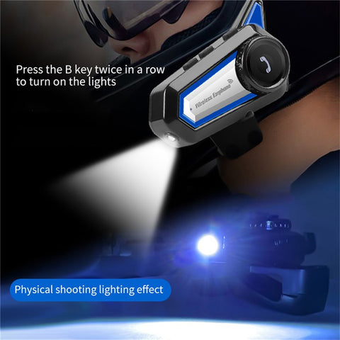 BT31 Motorcycle Helmet Bluetooth-compatible Headset Walkie-Talkie Waterproof Bike Wireless Headset with Microphone