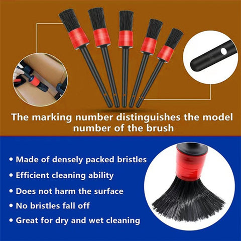 14Pcs / Set Car Cleaning Cloth Washing Mitten Duster Wheel Hub Brush Vehicle Detailing Brushes Kit
