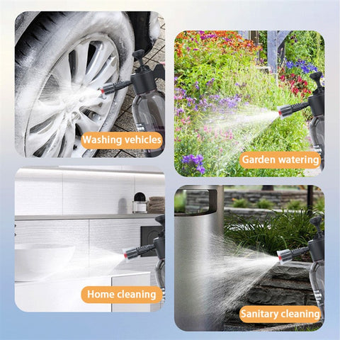 2L Foam Sprayer Car Wash Foam Watering Can Water Bottle Auto Cleaning Tool with Towel + Sponge