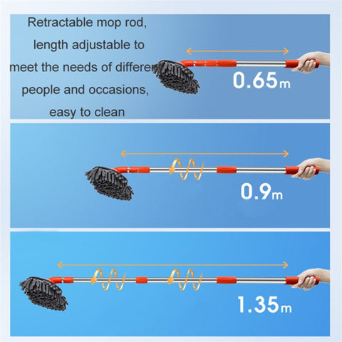 Dual Chenille Mop Head Telescopic Car Wash Mop 360 Degree Rotation Car Wash Brush