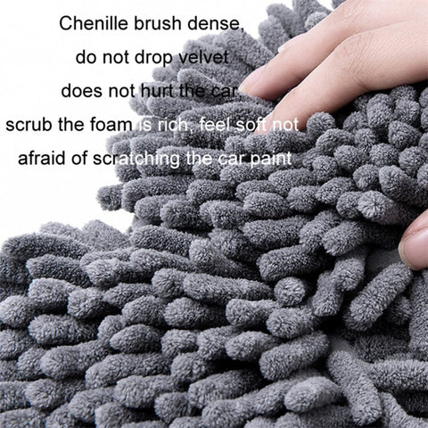 Dual Chenille Mop Head Telescopic Car Wash Mop 360 Degree Rotation Car Wash Brush
