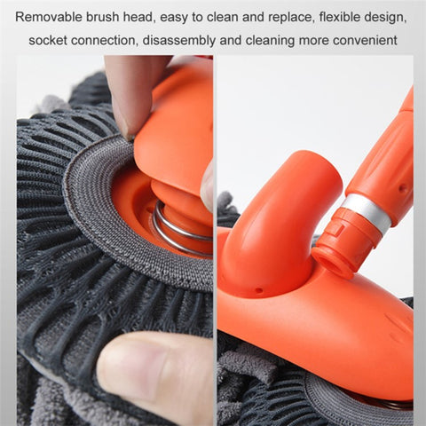 Dual Chenille Mop Head Telescopic Car Wash Mop 360 Degree Rotation Car Wash Brush