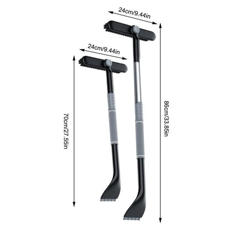9742 Detachable 3-in-1 Snow Brush Ice Shovel Telescopic Rod Snow Removal Tool Set for Car Windscreen