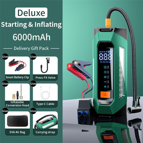 PS-219 All-in-One Emergency Start 6000mAh Battery Power Supply Vehicle Air Pump
