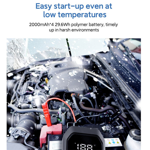JP01 12V 8000mAh Car Emergency Jump Starter with LED Light, Power Band Function