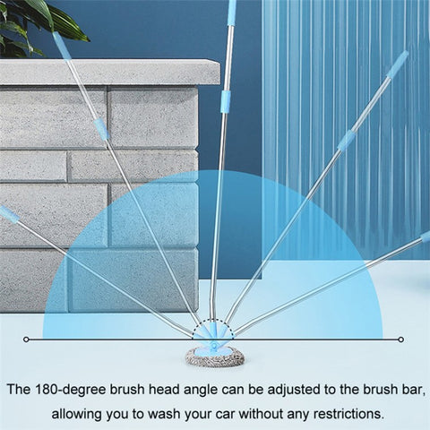 Telescopic Car Wash Brush Long Handle Wash Mop Chenille Car Cleaning Tool