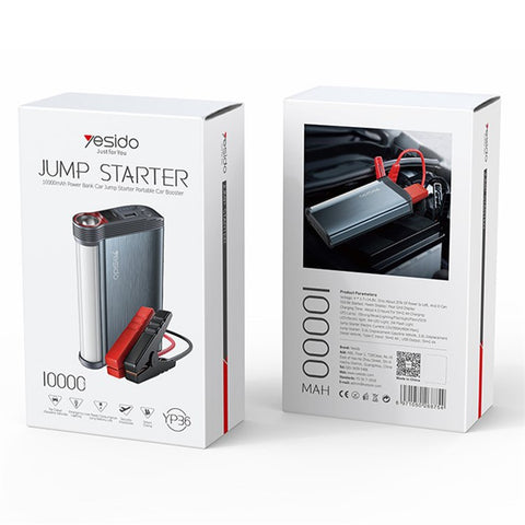 YESIDO YP36 Car Battery Jump Starter 10000mAh Portable Charger with Light Function