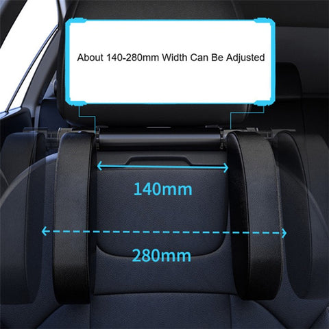 WAY TO GROW Memory Foam Car Headrest Pillow Sleeping Head and Neck Support with Phone Holder for Kids Adults Travel