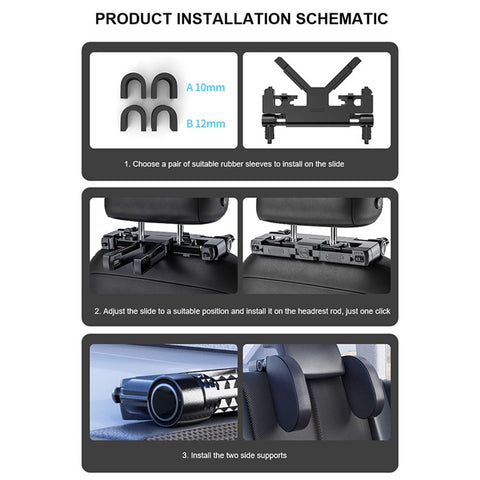 WAY TO GROW Memory Foam Car Headrest Pillow Sleeping Head and Neck Support with Phone Holder for Kids Adults Travel