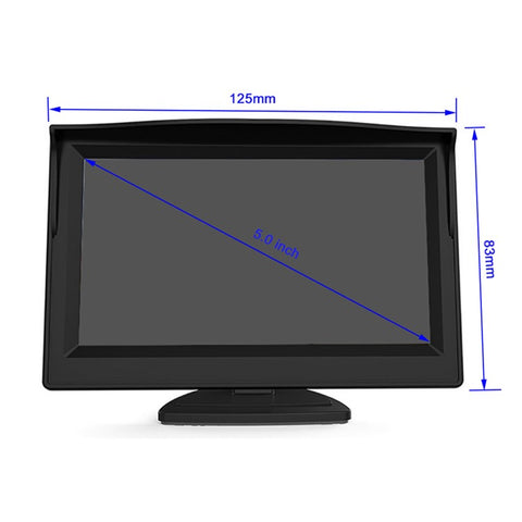 RH-502 5'' LCD Display Screen Car Parking Reverse System 4-LED Camera with Video Line