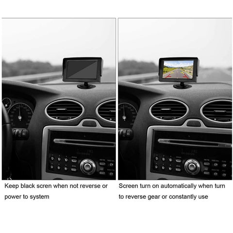 RH-502 5'' LCD Display Screen Car Parking Reverse System 4-LED Camera with Video Line