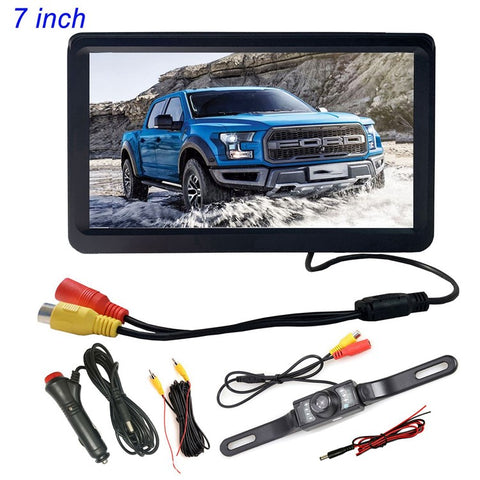 RH-702F 7" LCD Rear View Display Monitor Parking and Reverse System Camera Kit (12V-24V)