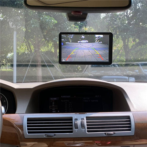 RH-702A Car Rear View Backup Round Camera Truck Vehicle Parking Reverse System 7'' Screen Monitor Kit 12V 24V