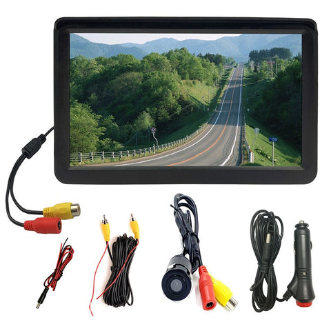 RH-702A Car Rear View Backup Round Camera Truck Vehicle Parking Reverse System 7'' Screen Monitor Kit 12V 24V