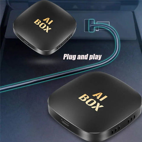 Android 13 2+16G Car AI Box Airplay Wireless Carplay Android Auto Dongle Built-In Netflix / Youtube Wired to Wireless Adapter