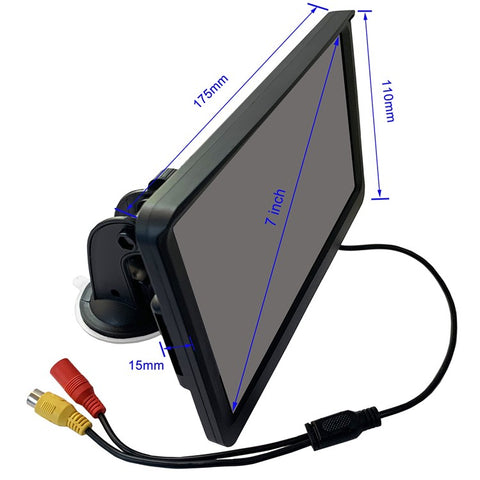 RH-702B Large 7'' LCD Display Monitor 12V 24V Car Parking Reversing Butterfly-shaped Rear Camera Kit