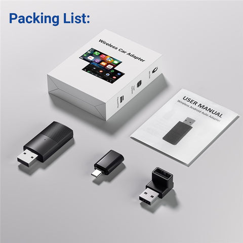 Mini Car Wireless Carplay Adapter Wired to Wireless Carplay Dongle for iPhone