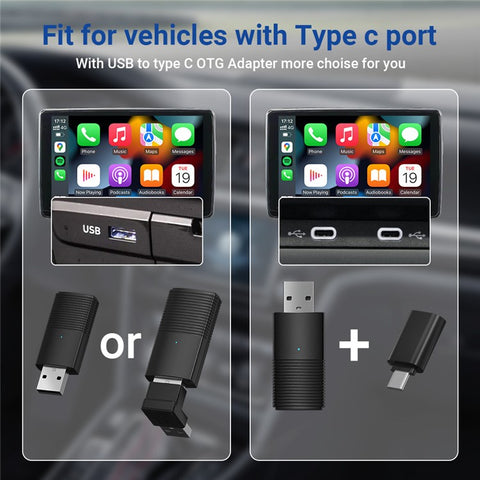 Mini Car Wireless Carplay Adapter Wired to Wireless Carplay Dongle for iPhone