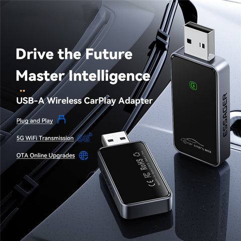 ESSAGER ECP-CY0G-Z Wireless Carplay Auto Adapter Plug and Play