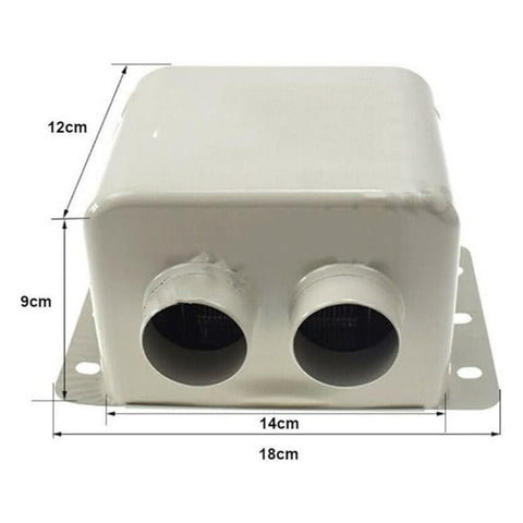 12V 600W Dual Hole Car Heater Window Defrosting Defogging Vehicle Interior PTC Heater