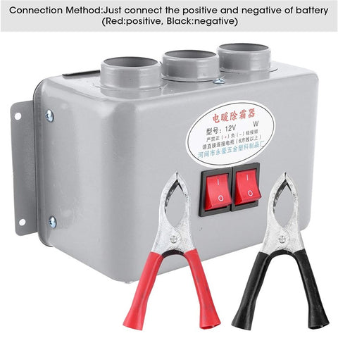 Three Hole Car Water Heater Window Defrosting Defogging Vehicle Heating Fan