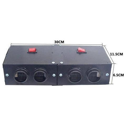 Four Hole Metal Car Interior Heater Window Defrosting Defogging Vehicle Heating Fan